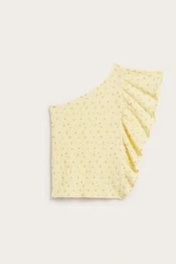 One shoulder-top med volang