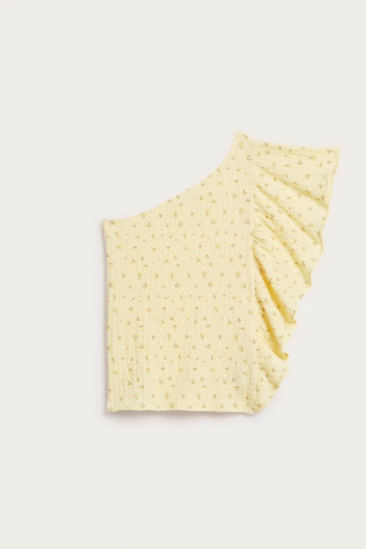 One shoulder-top med volang