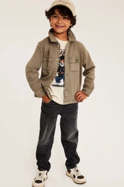 Overshirt i bomullstwill
