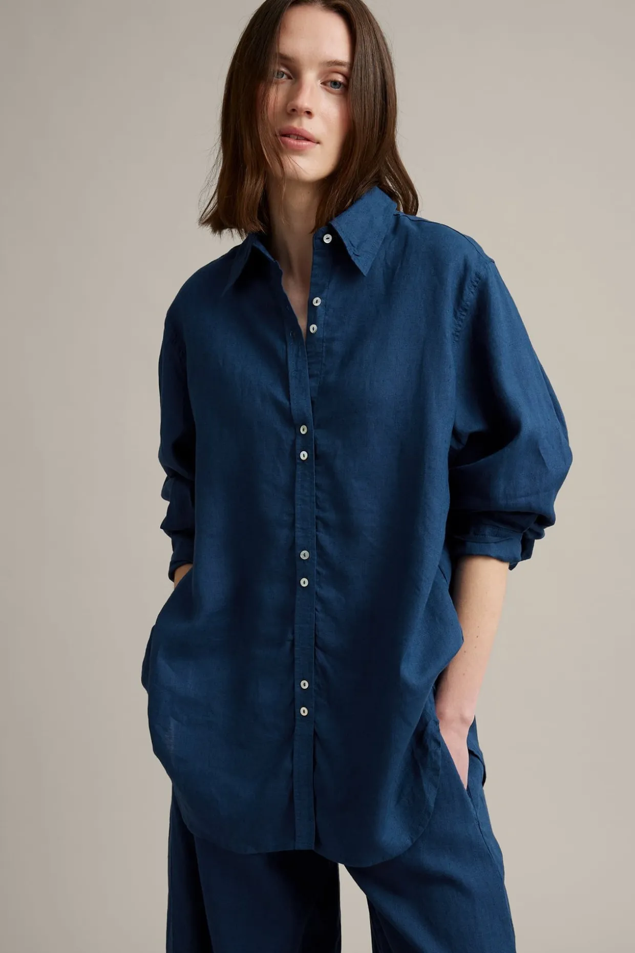 Oversized linneskjorta