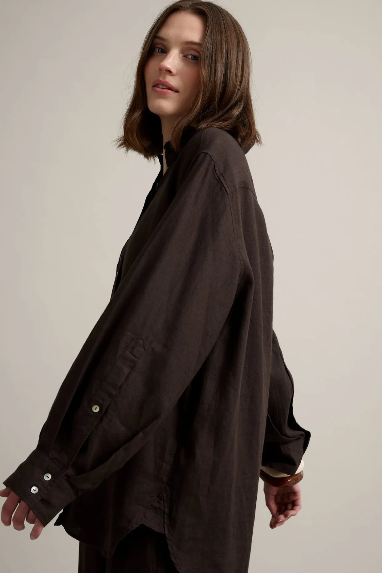 Oversized linneskjorta