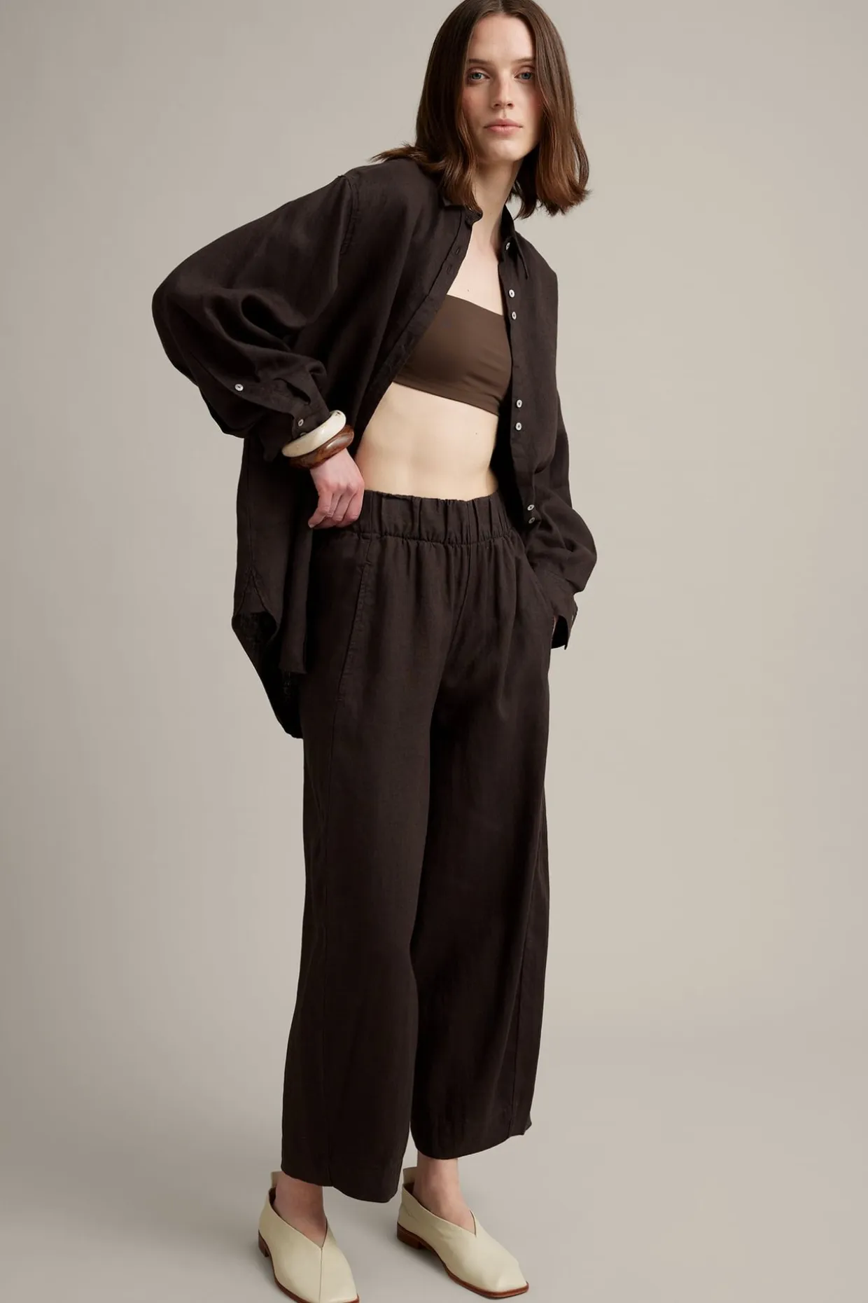 Oversized linneskjorta