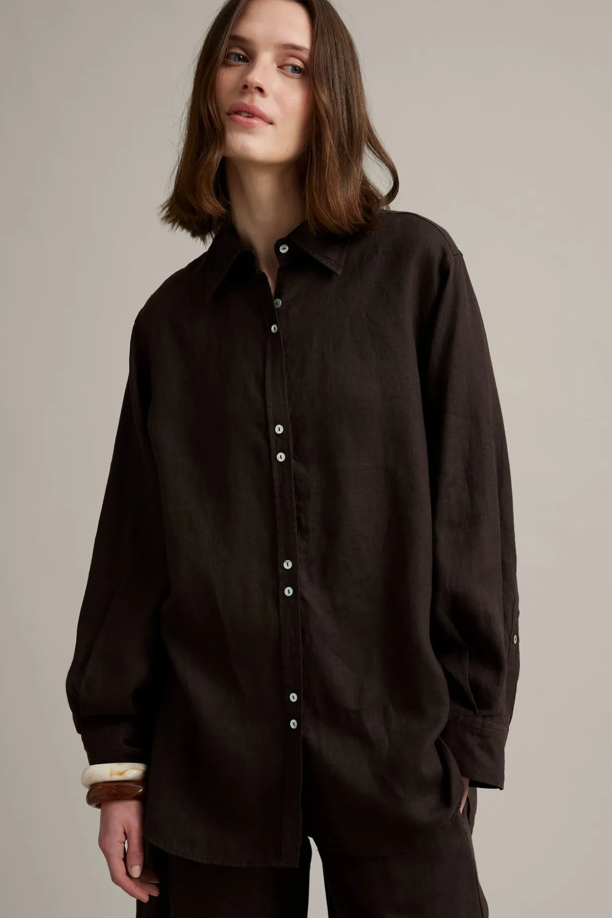 Oversized linneskjorta