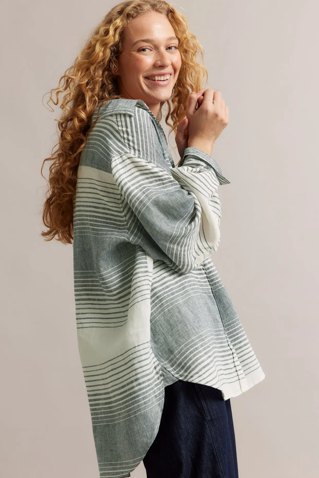 Oversized linneskjorta