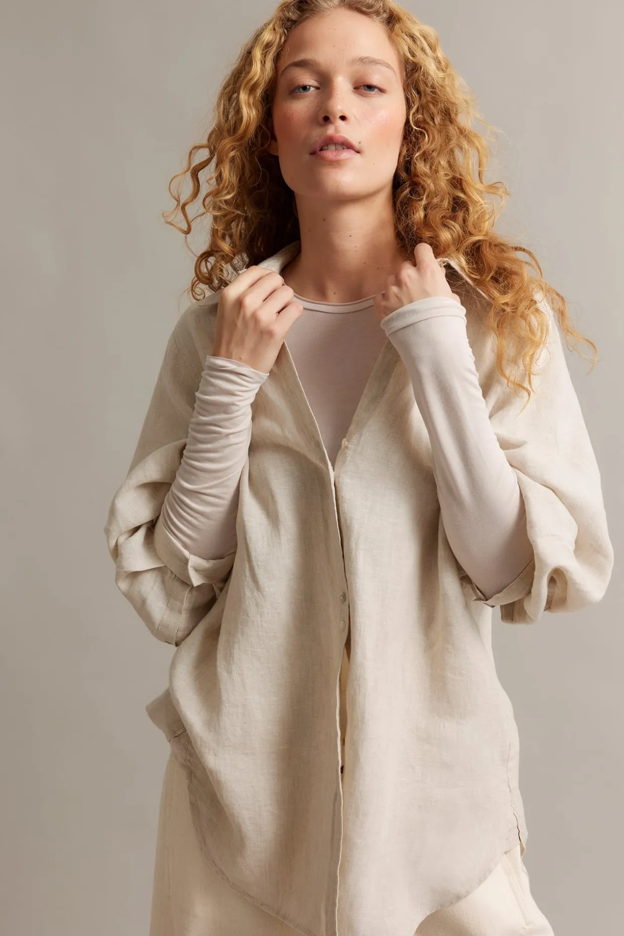 Oversized linneskjorta