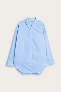 Oversized skjorta i bomullspoplin