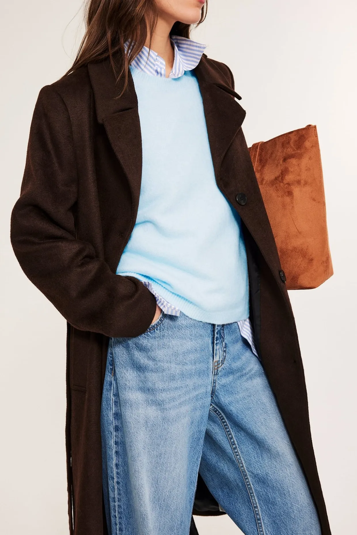 Oversized stickad t-shirt