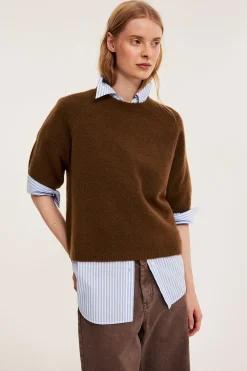 Oversized stickad t-shirt