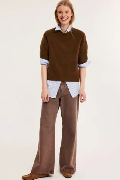 Oversized stickad t-shirt