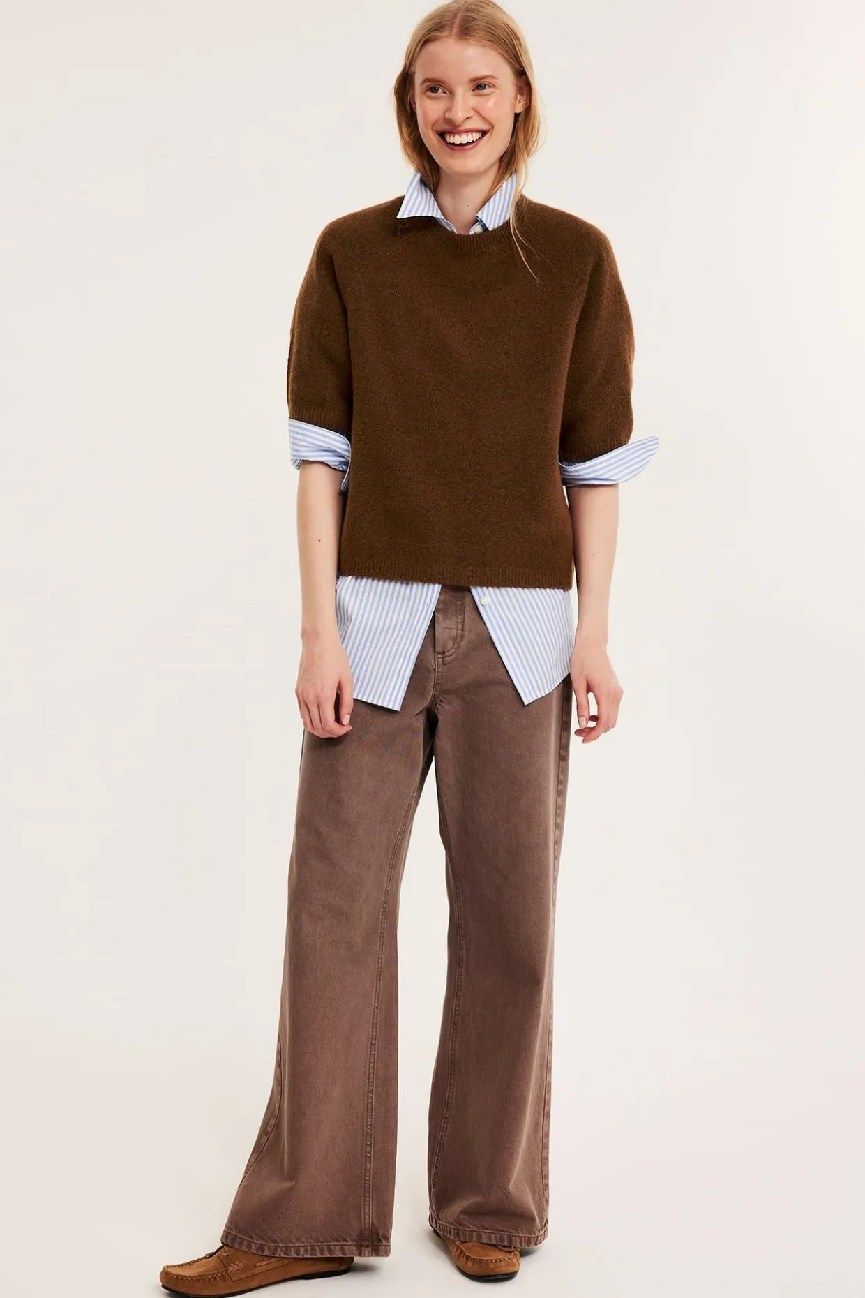 Oversized stickad t-shirt