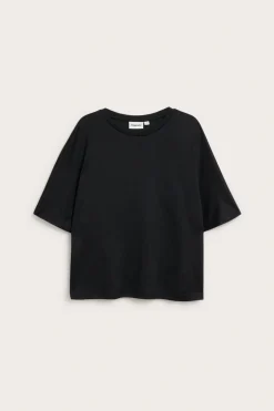 Oversized topp med kort ärm