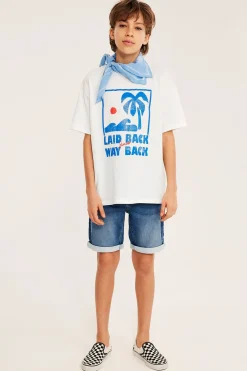Oversized t-shirt med tryck