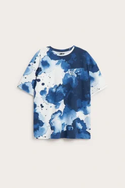 Oversize t-shirt med abstrakt mönster