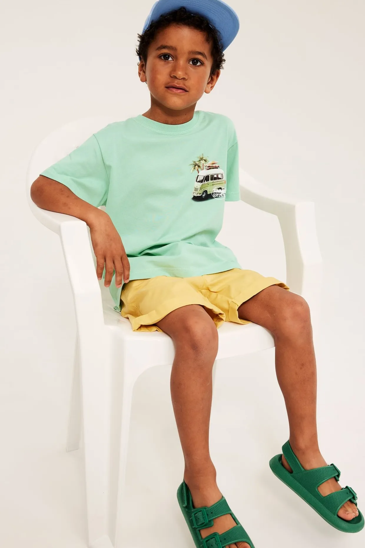 Oversize t-shirt med bilmotiv