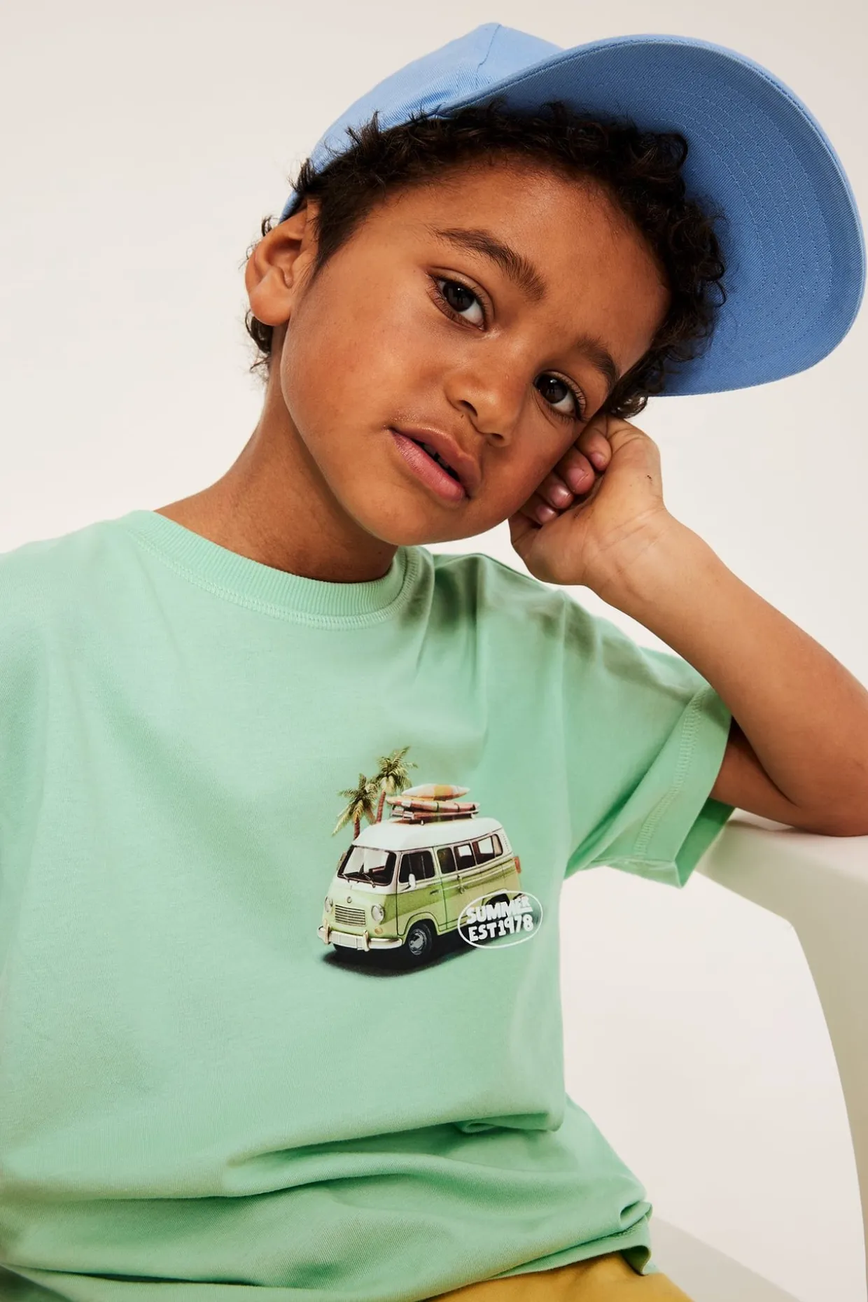 Oversize t-shirt med bilmotiv