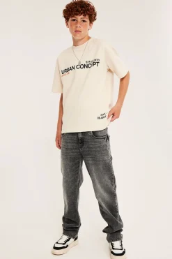 Oversize t-shirt med textprint