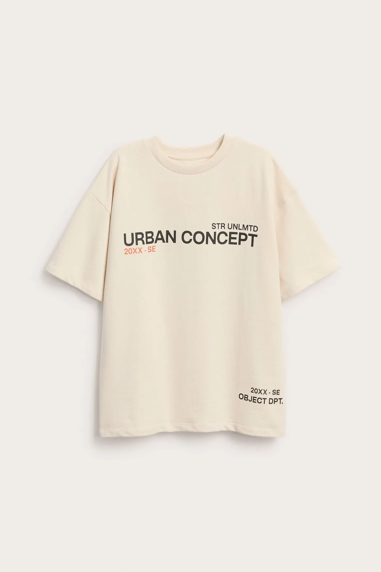 Oversize t-shirt med textprint