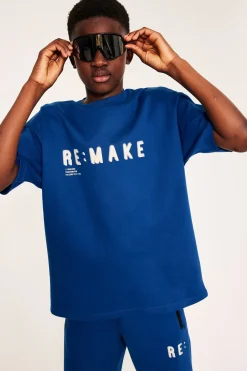 Oversize t-shirt med textprint