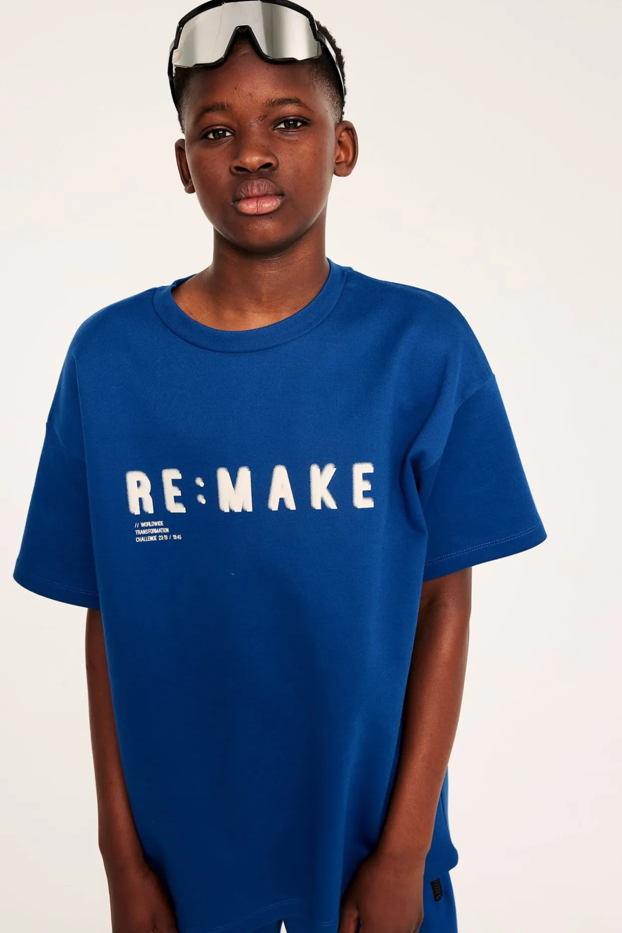 Oversize t-shirt med textprint