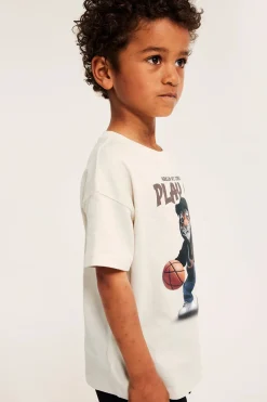 Oversize t-shirt med tigertryck