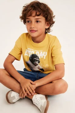 Oversize t-shirt med tryck fram av gorilla