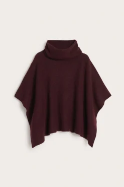 Poncho med polokrage