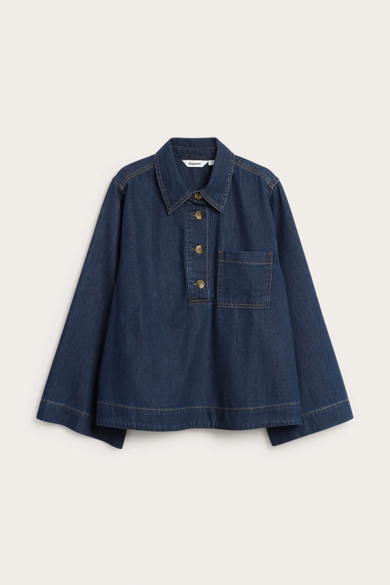 Popover jeansskjorta