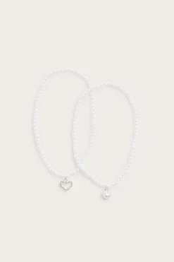 Pärlhalsband i 2-pack