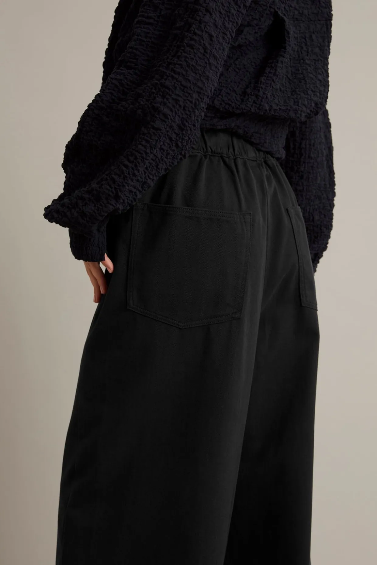 Pull-on byxor wide fit