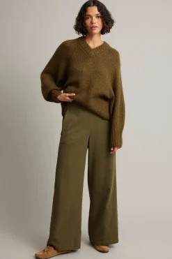 Pull-on byxor wide fit