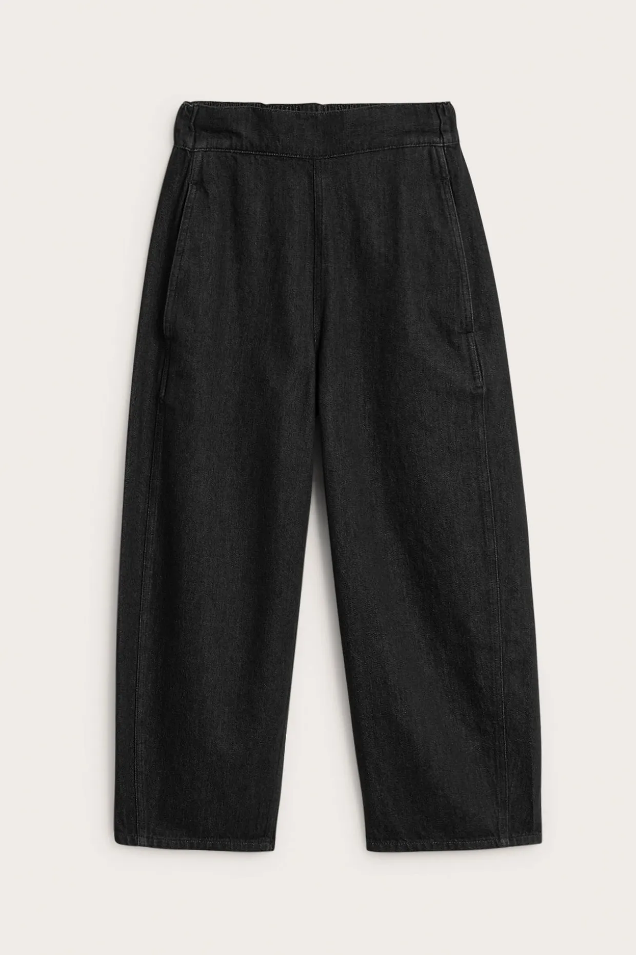 Pull-on jeans barrel fit