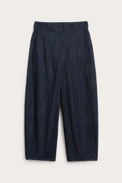 Pull-on jeans barrel fit cropped