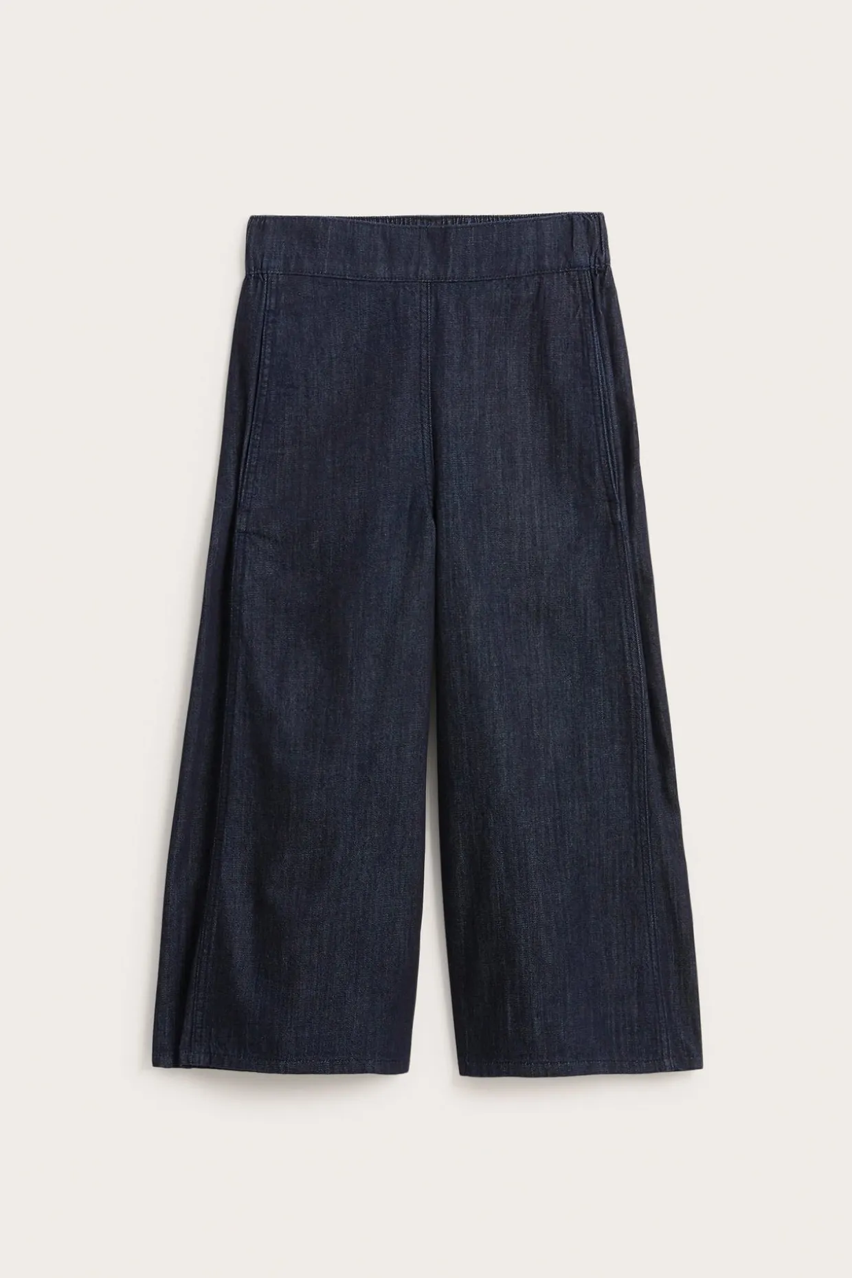 Pull-on jeans i culottemodell
