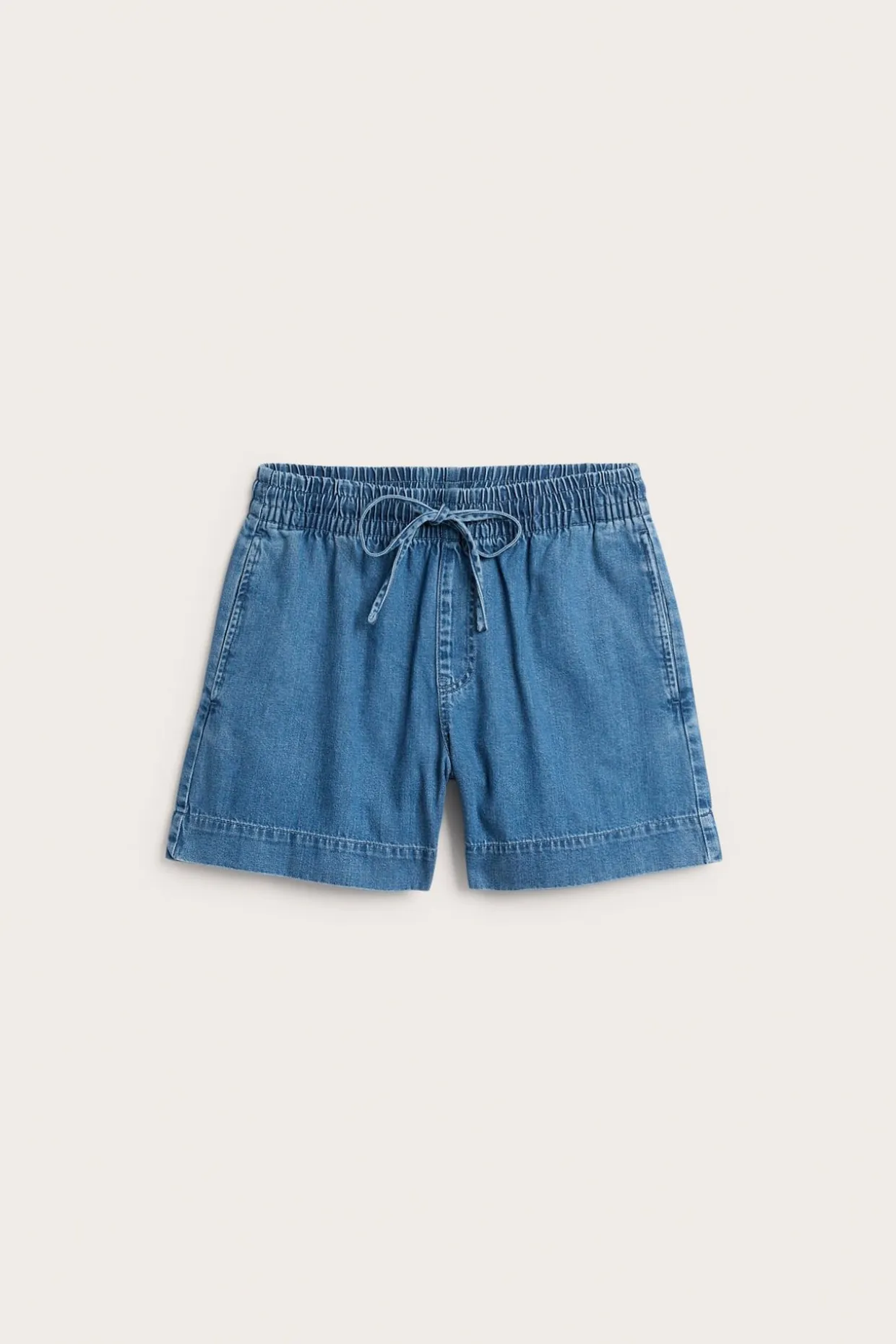 Pull-on jeansshorts