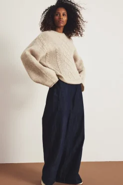 Pull-on jeans wide fit