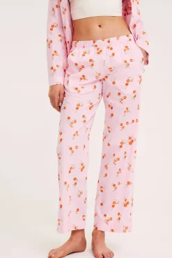 Pyjamasbyxor i vävd bomull