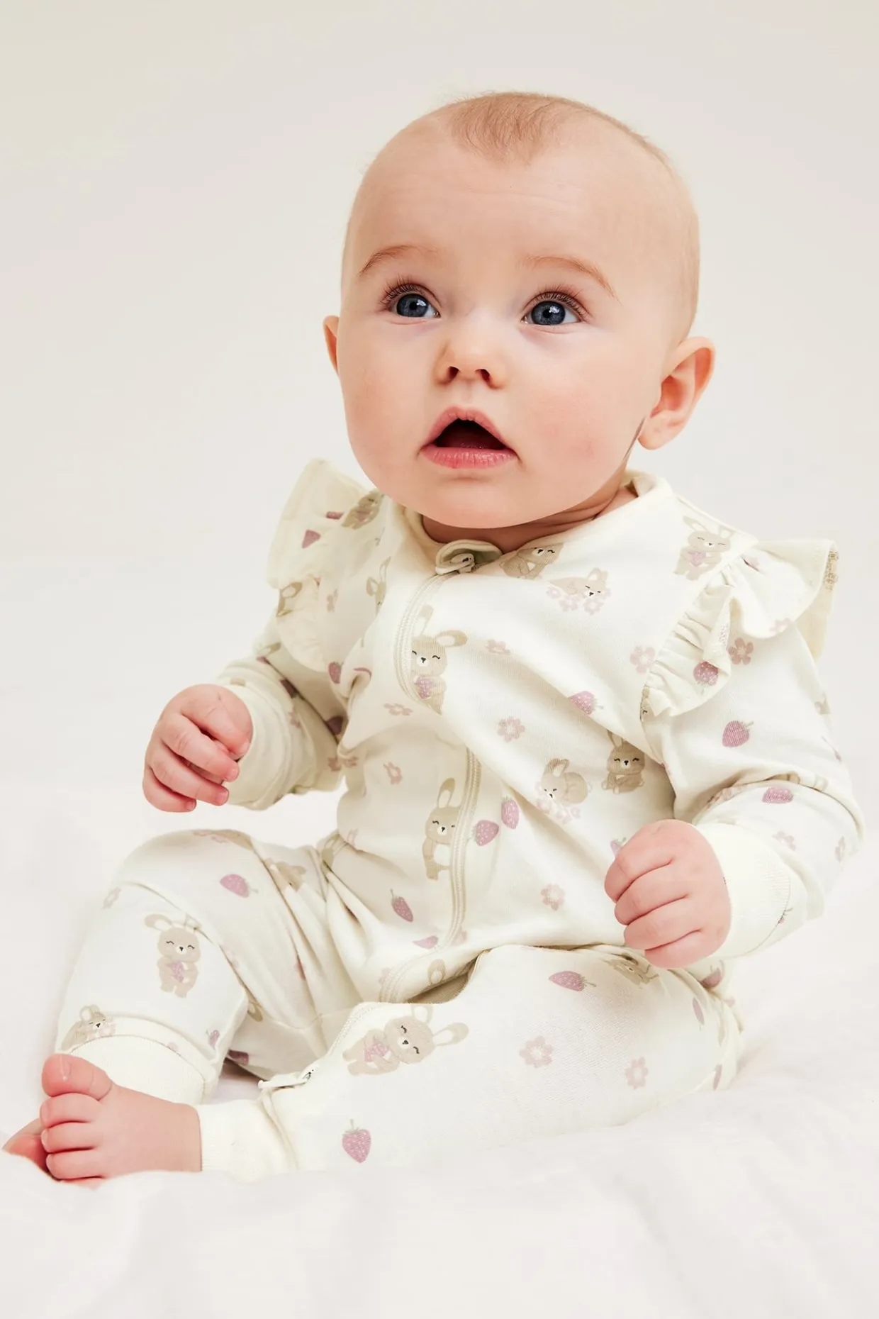 Pyjamas i 2-pack med volanger