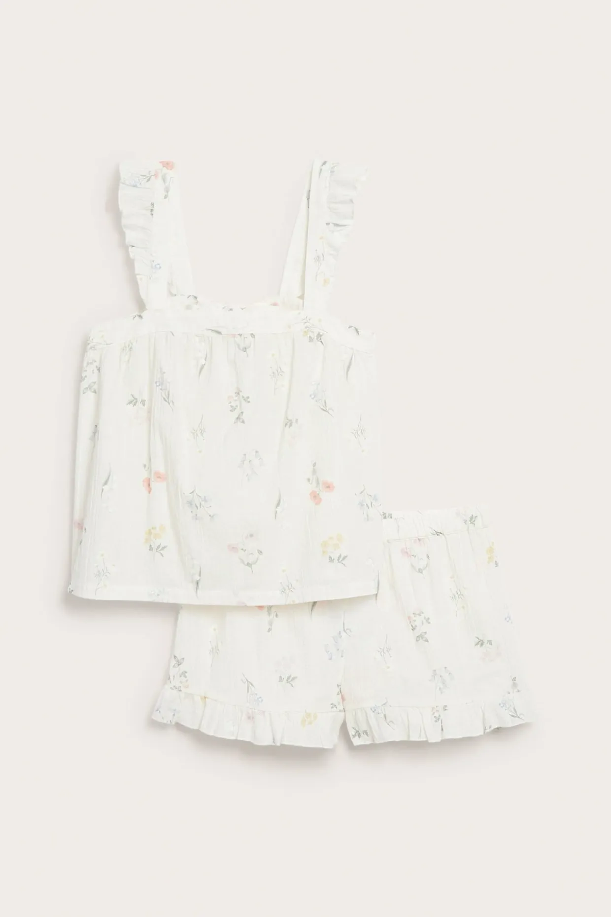 Pyjamasset med volangdetaljer