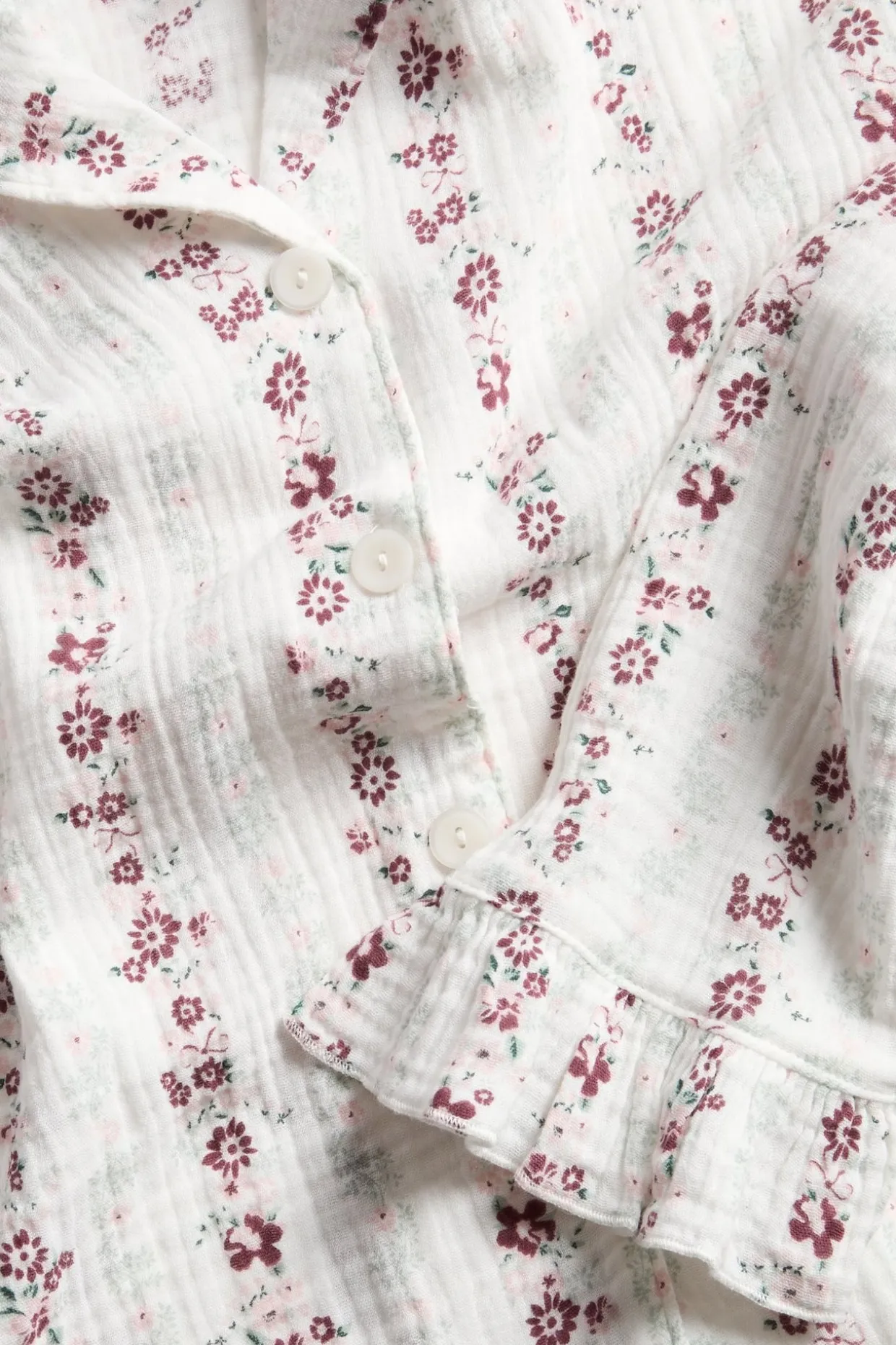 Pyjamasskjorta i muslin