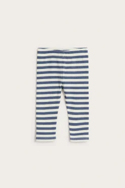 Randiga leggings med våfflad struktur