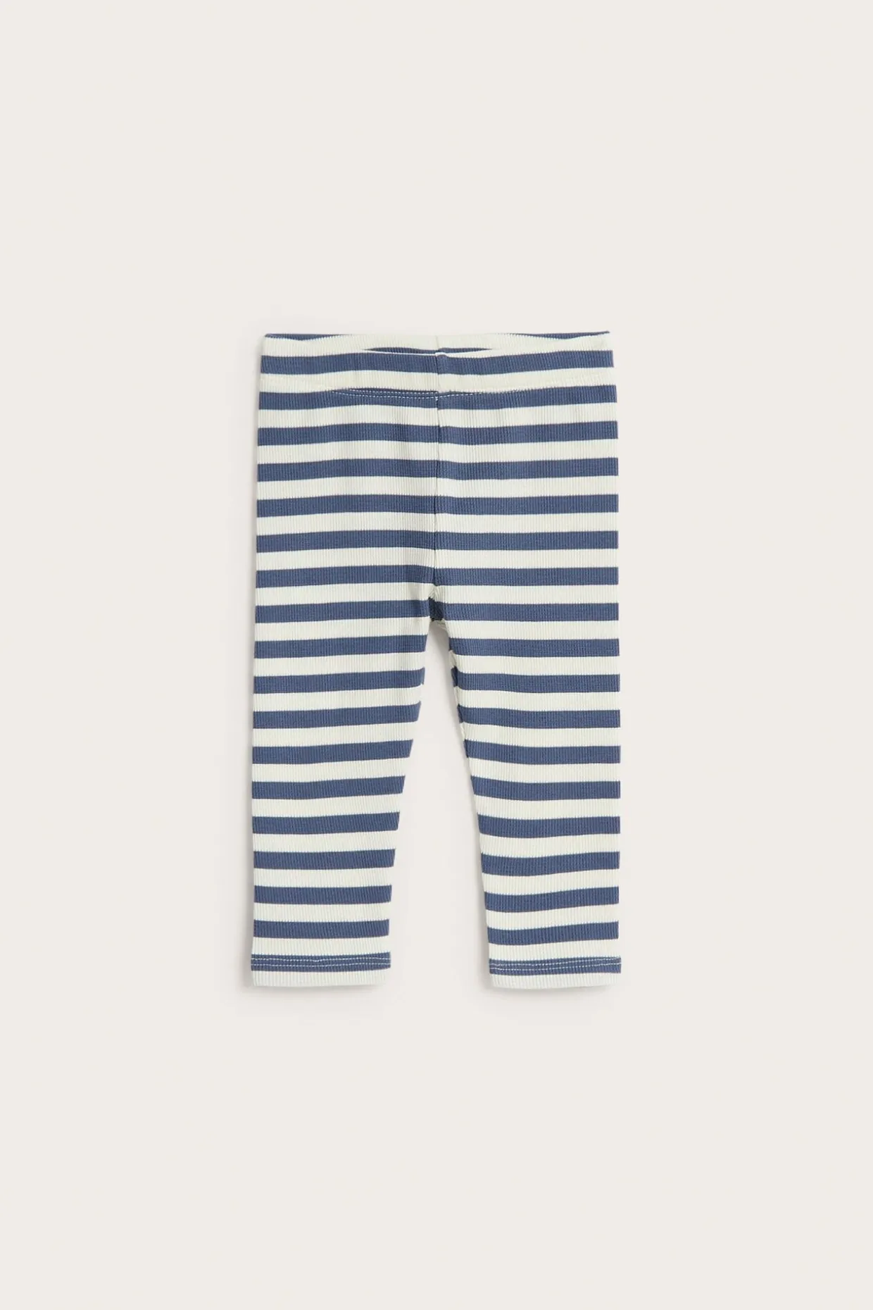 Randiga leggings med våfflad struktur