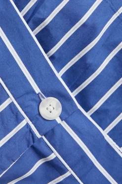 Randiga shorts i bomullspoplin