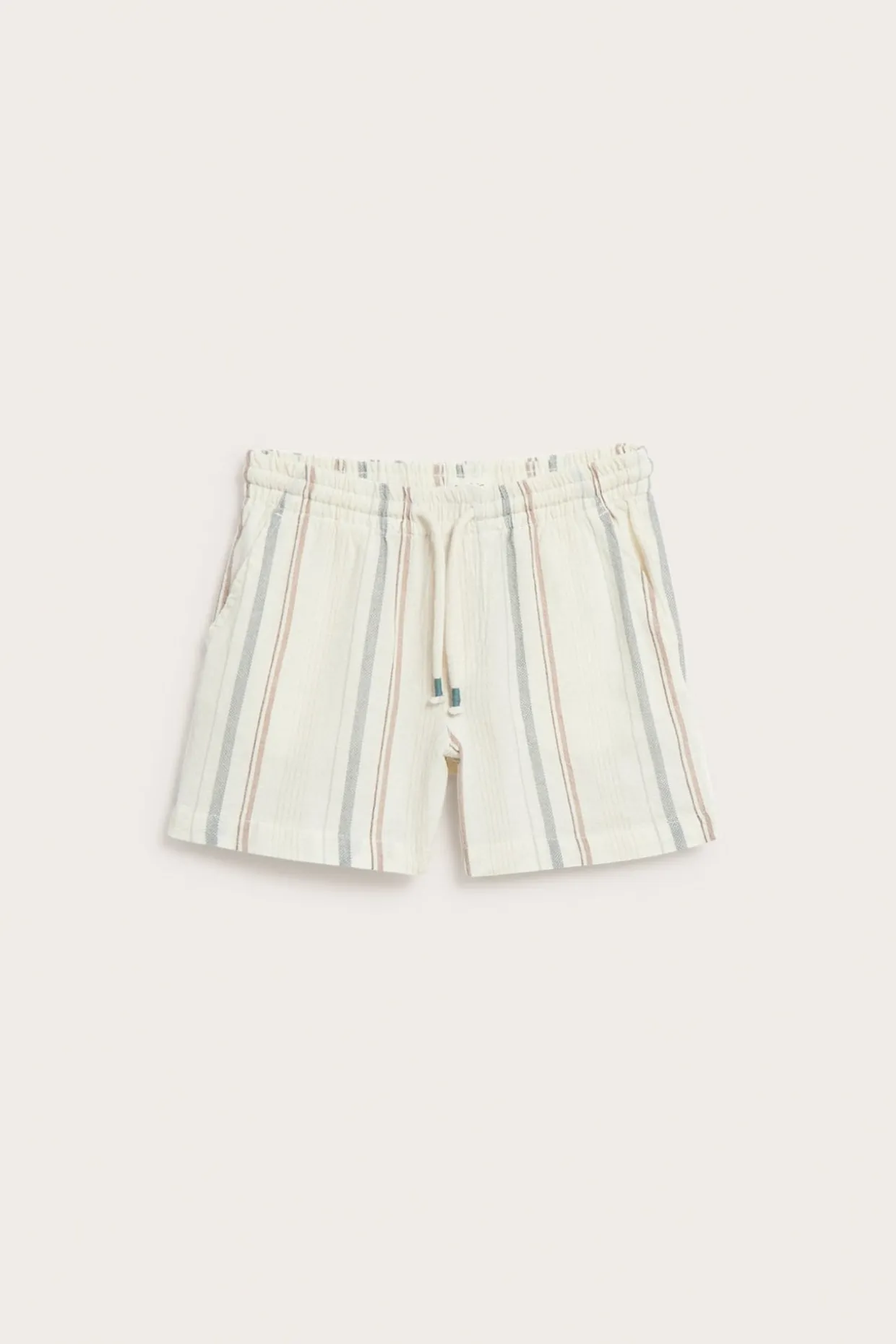 Randiga vävda shorts