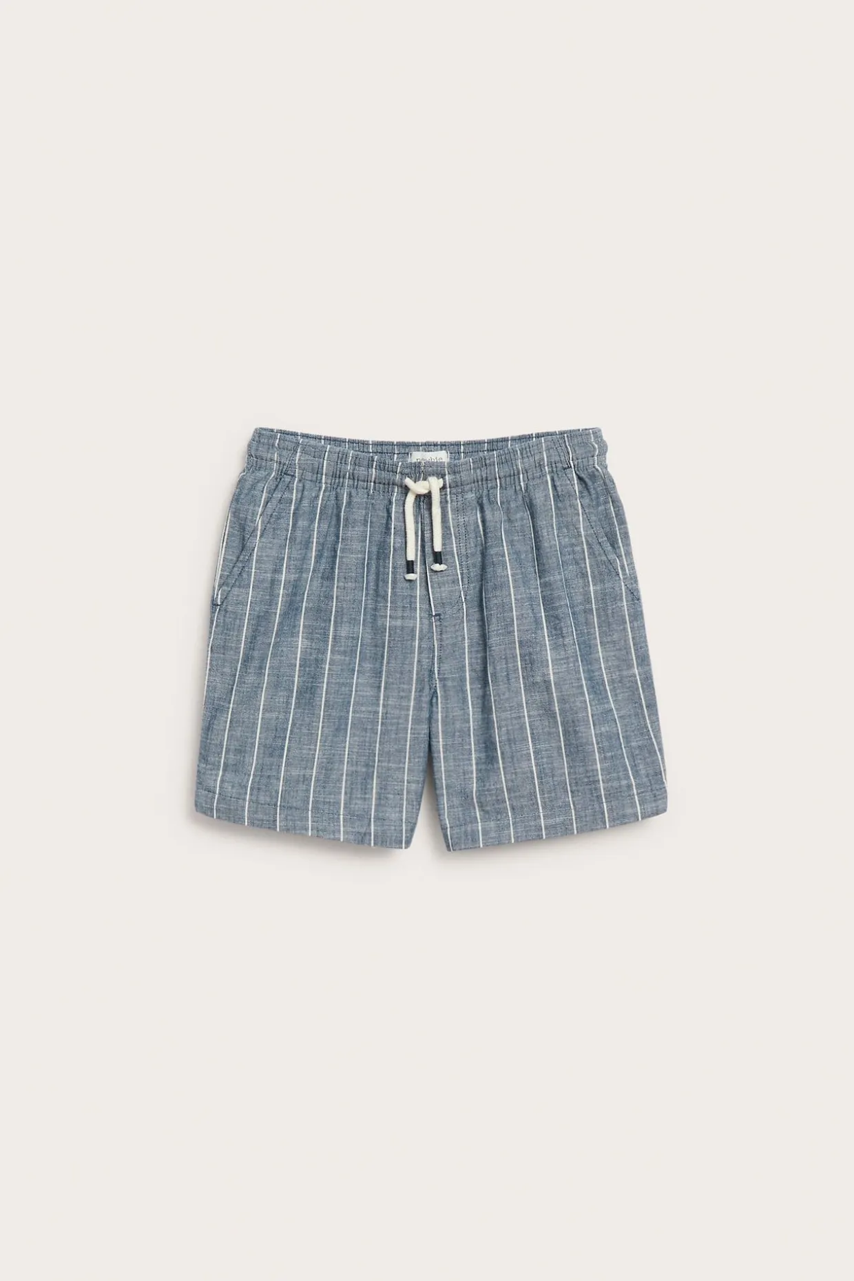 Randiga vävda shorts