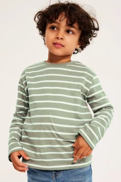 Randig långärmad t-shirt