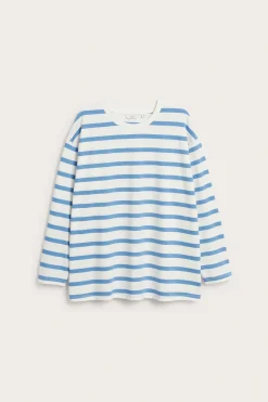 Randig långärmad t-shirt i bomull