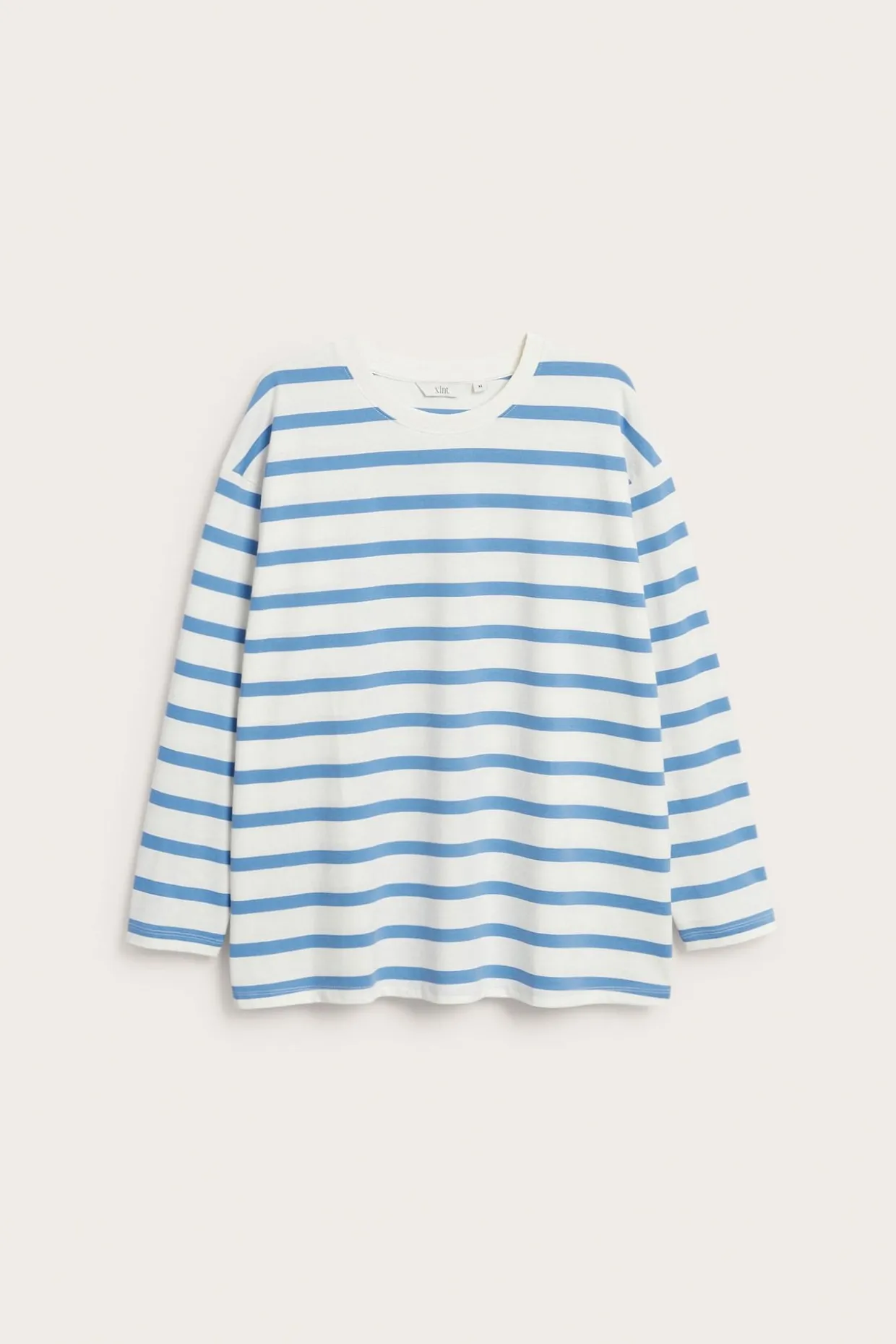 Randig långärmad t-shirt i bomull