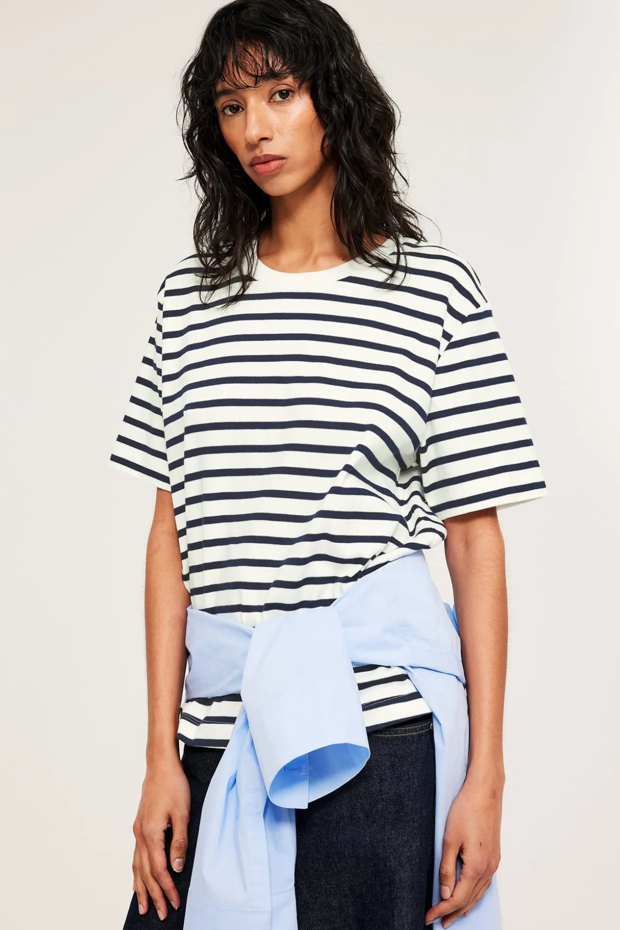 Randig oversized t-shirt