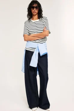 Randig oversized t-shirt