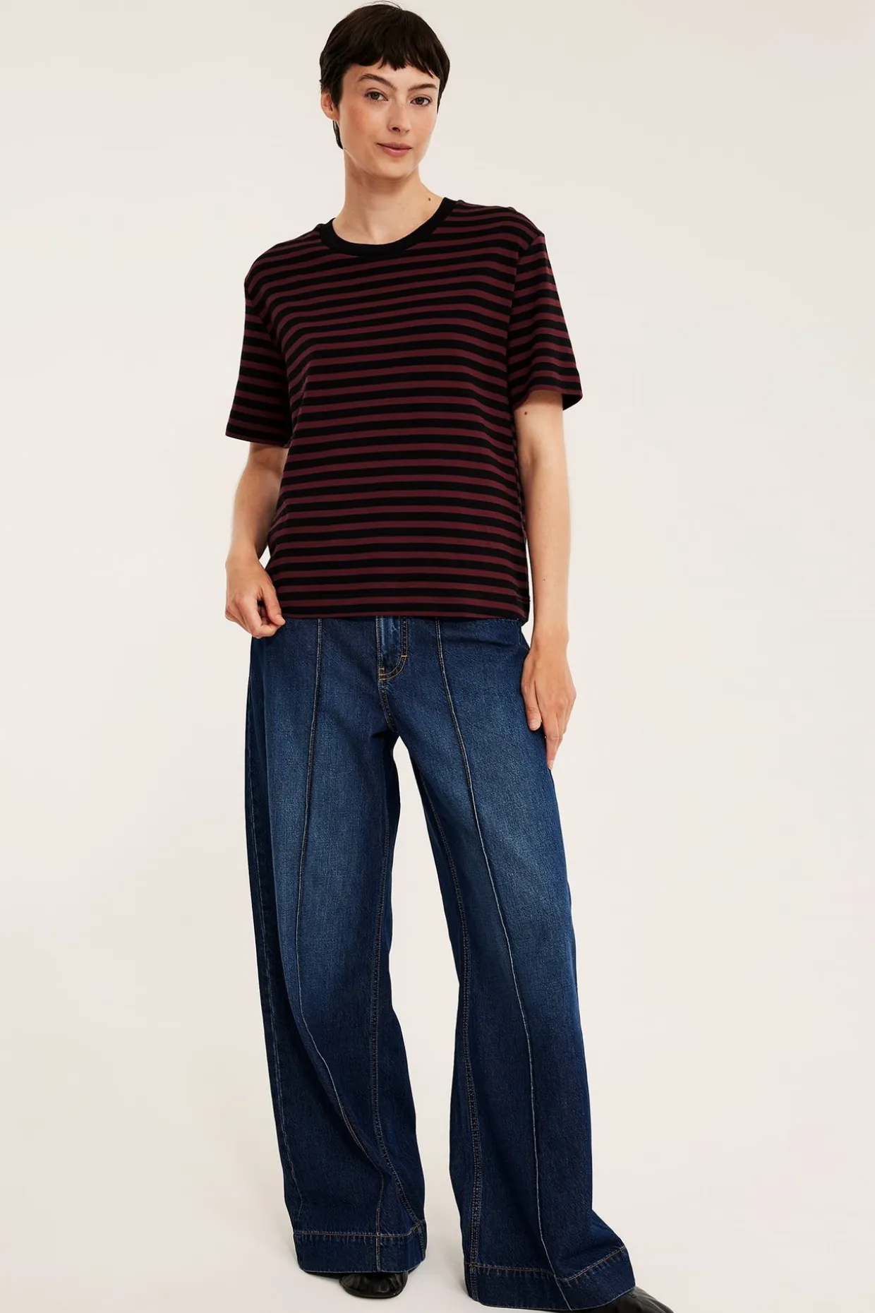 Randig oversized t-shirt